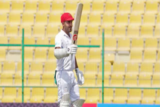 afg vs zim 2nd test day-2 hashmatullah shahidi hits double ton against zimbabwe