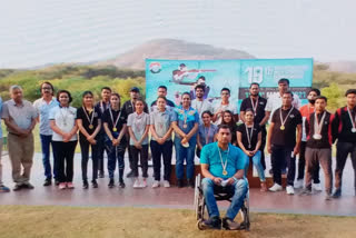 Medal distribution to shooter in Jaipur, Rajasthan State Open Shooting Championship