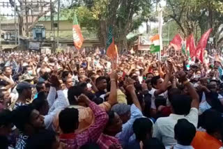 bjp and congress candidate filed nomination for seven constituency in cachar