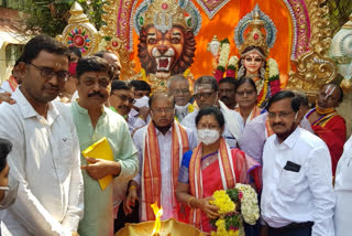 Lakshminarasimhaswamy Akhanda Jyoti Rathyatra was started by the Yadadri temple organizers in Barkatpur.