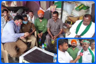 Ghaziabad Administrative officials reached Ghazipur border to meet farmers