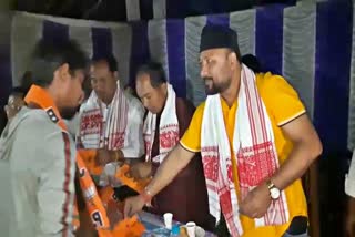 bjp candidate bimal bora election campaign at tingkhong