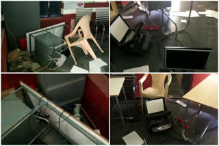 Computers destroyed at Venkatareddypalli Secretariat