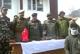 weapons recovered from a house during a search operation in doda