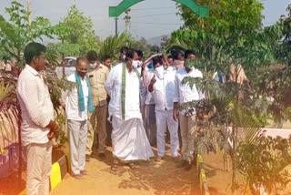 Pocharam Srinivasareddy inspected the rural nature forest