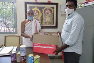 ttd officials provided protein powder to students of Dharmagiri Vedha School in Thirumala