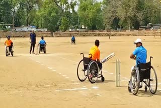 Wheelchair cricket in korba Wheelchair cricket in korba