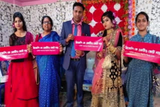 Newlyweds campaign against BJP in West Bengal