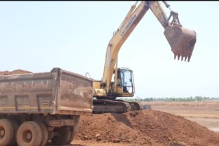 Illegal Murum Mining in pond