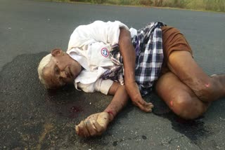 Old man died in accident at obhulapuram