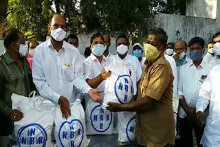 MLA Bhaskara Rao provided the essentials to auto driver's under the auspices of the NBR Foundation in nalgonda district 