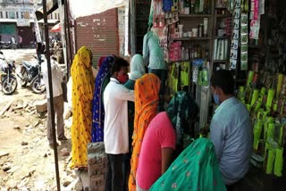 new corona guidelines, violation, market of karauli 