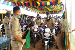 Thiruvarur sp provided patrol vahicle to their staffs 