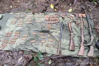 indo-bhutan-border-huge-cache-of-arms-and-ammunition-recovered-in-chirang