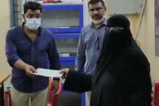 shadi mubarak cheques  distribution, nampally mla  