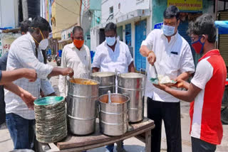 mla sayanna food distribution, akshayapatra foundation 