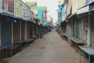 Thiruvannmalai merchants closed their shops for corona control measures