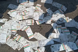 Aadhaar cards found in abandoned garbage heap