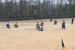 Wheelchair cricket in korba