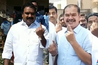 MLAs who exercised their right to vote were Vinaya Bhaskar and Aururi Ramesh