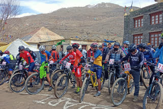 mtb cycling race lahul spiti news, एमटीबी साइकल रेस लाहौल स्पीति न्यूज