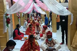 35 couples were mass married in ramgarh