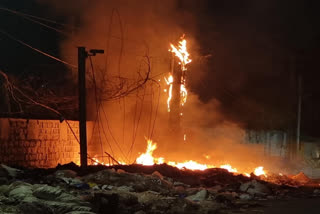 fire accident at humayun nagar  in hyderabad