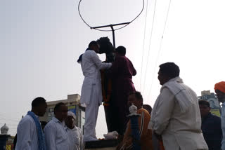 bsp workers celebrated kanshirams birthday in tohana of fatehabad