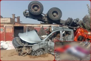 four people died in road accident in balotra of barmer