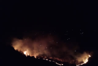 fire on Mangad Dham, banswara fire news