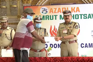 CP inaugurated mega blood donation camp in Nampally Hyderabad