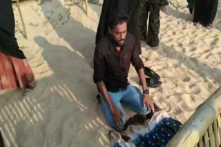 Namaz on the beach premises at udupi