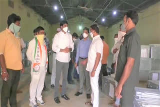 Collector inspecting EVMs warehouse today in nizamabad