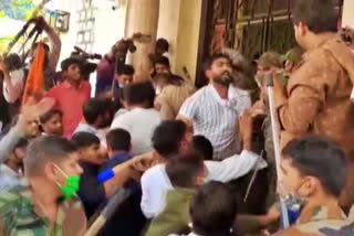 Watch: Protesting ABVP members lathi-charged at Rajasthan University