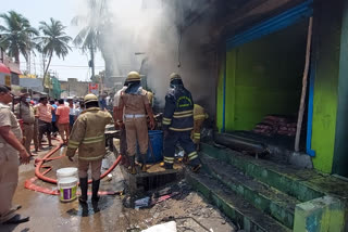 fire accident in air conditioner repair shop