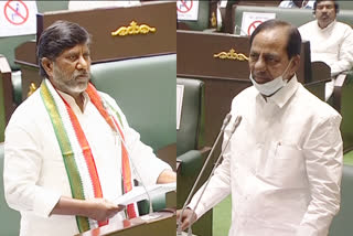 Chief Minister kcr interferes while Bhatti is speaking in the assembly sessions 2021