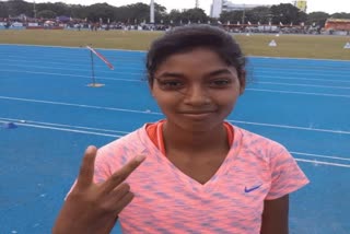 priyanka-of-jharkhand-won-gold-medal-in-senior-athletics-championship