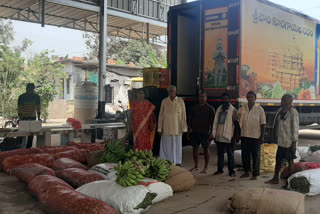 one lakh rupees value vegetables donation for ttd in narayanapuram west godavari district