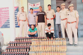 sirohi police,  Illegal liquor recovered from luxury car