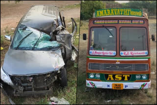 Accident between car and lorry