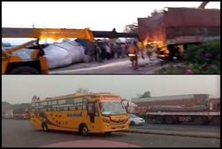 Traffic jam on Tumkur-Bangalore road