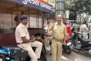 Policemen without masks