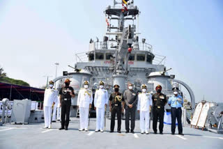 Indian naval Landing Craft Utility  Indian Navy  LCU 58  Ministry of Defence  Indian naval Landing Craft Utility L58 commissioned at Port Blair  Port Blair  ഇന്ത്യനിക നാവികസേനക്ക് അഭിമാന നിമിഷം; പുതിയ ലാന്‍ഡിങ് കപ്പല്‍ നേവിയുടെ ഭാഗമായി  ഇന്ത്യന്‍ നാവികസേനക്ക് അഭിമാന നിമിഷം  പുതിയ ലാന്‍ഡിങ് കപ്പല്‍ സേനയുടെ ഭാഗമായി  ഇന്ത്യന്‍ നാവികസേന  ലാന്‍ഡിങ് കപ്പല്‍  എൽസിയു-58