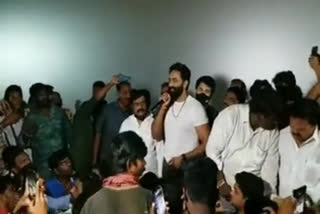 manchu vishnu at Tirupati on mosagallu film promotion