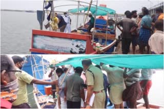 കൊല്ലം  കൊല്ലം ജില്ലാ വാര്‍ത്തകള്‍  മത്സ്യബന്ധന ബോട്ടിൽ കപ്പിലിടിച്ച് അപകടം  തൊഴിലാളികള്‍ രക്ഷപ്പെട്ടു  മത്സ്യത്തൊഴിലാളികള്‍ രക്ഷപ്പെട്ടു  ship hits fishing boat in kollam  kollam  kollam district news