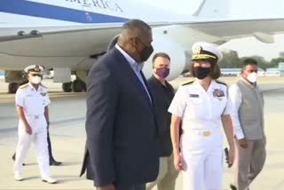 US Defence Secretary Lloyd Austin arrives in India