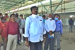 Minister Puwada toured the khammam district