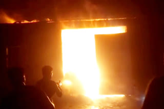 Congress leader's factory caught fire