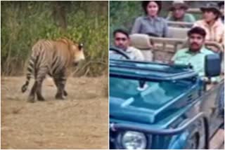 Cricketer Sachin Tendulkar wife visit to Sariska Tiger Reserve