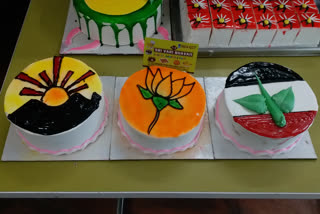 party flag toppings cake hot selling in vellore